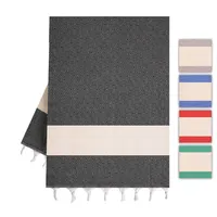 Strandtücher Hamamtücher groß Hamamtuch Schwarz 100x180 Strandtuch Pestemal Dünn Leicht
