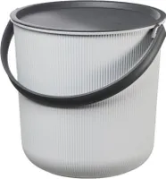 plast team Aufbewahrungseimer AKITA 10 Liter wolkengrau mit Deckel