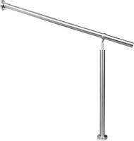Jopassy Edelstahl Handlauf Geländer Eingangsgeländer Aufmontage Wandhandlauf pflegeleicht Treppengeländer für Innen/Außen 80cm