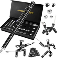 Magnetischer Kugelschreiber, Magnetic Fidget Pen, Magnet Stift Gravity Pen, Magnet Stift Magnetisch - Multifunktions Kugelschreiber(Schwarz)