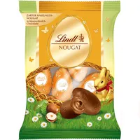 Lindt Nougat Eggs Wielkanocne jajka z kremem nugatowym z mlecznej czekolady 90g