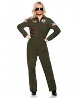 Top Gun Jet Pilot Damen Kostümanzug für Fasching & Karneval Größe: XL