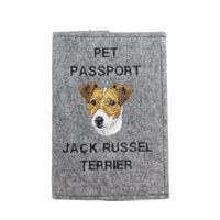Art-Dog Reisepasshülle Handgefertigt Muster, 17x12,5cm, Jack Russel Terrier