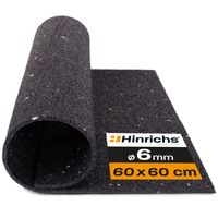 Hinrichs Antirutschmatte - 60x60x0,6 cm Antivibrationsmatte für Waschmaschinen - Gummimatte