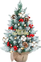 Weihnachtsbaum künstlich 50cm,Mini Weihnachtsbaum Tischplatte Tannenbaum künstlich Tisch-Weihnachtsbaum Weihnachtsbaum Künstlich mit Ornamenten（C）