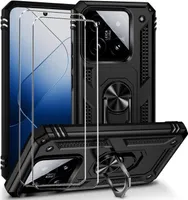 zestaw ochronny 2w1 dla Xiaomi Redmi Note 10 5G składa się z 2x szklanego ochraniacza ekranu 9H i 1x silikonowego etui - pokrowiec w kolorze czarnym