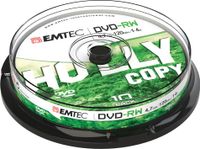 EMTEC ECOVRW47104CB - 4,7 GB - DVD-RW - 10 Stück(e) - 120 min - Silber - Tortenschachtel