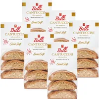 Belli Cantuccini Semi Soft alle mandorle 6x200g | weiches Mandelgebäck aus Italien | softe Kekse mit Mandeln | 200g abgepackte Gebäckstücke