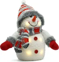 Schneemann Weihnachten Deko Figur LED