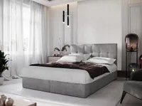Boxspringová posteľ s úložným priestorom PURAM COMFORT - 180x200, šedá