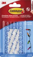 3M Command Deko-Clip Kunststoff Größe: XS transparent 20 Clips / 24 Klebestreifen