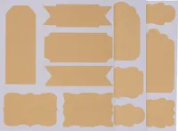 Kraftpapier Sticker "Etiketten", 18 Stk