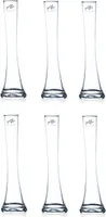 6er Set Glasvasen, Blumenvasen SOLIFLEUR H. 26cm D. 4cm + 7cm klar Sandra Rich