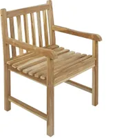 Teak Gartensessel Gartenstuhl mit Armlehnen CARACAS