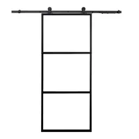 HOME DELUXE - Glasschiebetür STELLAR - 205 x 90 cm, Klarglas, inkl. Gleitschiene und Zubehör I Glastür Wohnungstür Innentür
