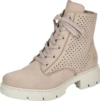 Rieker Damen Schuhe Stiefeletten Blockabsatz Y4540, Größe:38 EU, Farbe:Beige