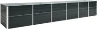 vidaXL Zahradní zvýšený záhon z pozinkované oceli 480x80x77 cm antracitový