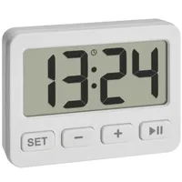 TFA Dostmann 60.2036.02 Quarz Wecker Weiß Alarmzeiten 1 1 Timerzeit (60.2036.02)