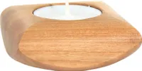 3er- Set Teelichthalter aus Holz Süßkirche Deko Kerzenständer Tischdeko 36404