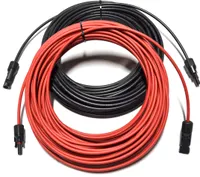 Solarkabel Verlängerungskabel 2x 25m 4mm² mit Standard-Solarstecker für Solarmodule 0% MwSt Schwarz Rot