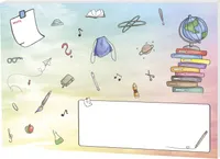 RNK Verlag 46646 Notiz-Schreibunterlage "Schooldoodle" - 48 x 33 cm, 30 Blatt