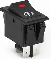 Kfz-Wippschalter 12V 35A, mit roter LED, Snap-in 20x34mm EIN/AUS 4-polig ASW-17D