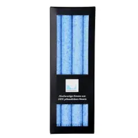 Stabkerzen aus Stearin, 22/250 mm, Blau, KERZENFARM HAHN, Brenndauer ca. 10h, 4 Stück pro Verpackung