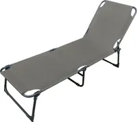 3-Bein Gartenliege Sonnenliege Relaxliege grau L188xB57xH30cm