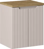 Waschtischunterschrank 50cm, kaschmir und Eiche, NEWPORT-56-CASHMERE