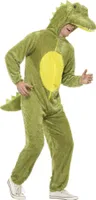 Krokodil Kostüm, enthält Jumpsuit mit Kapuze