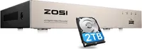 ZOSI 8CH 1080P DVR Netzwerk Digital Video Recorder DVR mit 2TB Festplatte, Arbeitet mit 720P 1080P CVI/AHD/TVI Analog 960H Kameras