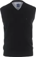 REDMOND Casual Herren Pullunder Ärmellos V-Neck Regular-Fit Schwarz XL
