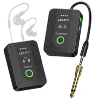 LEKATO 2,4G Wireless Guitar System Sender Empfänger Kopfhörer Mixer Computer