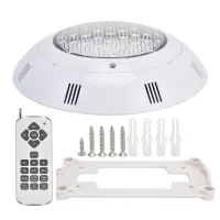 Vodotěsné LED osvětlení bazénu pro montáž na stěnu, RGB, 18tlačítkové dálkové ovládání, podvodní světlo, AC 12 V (12 W, 1200 lm)