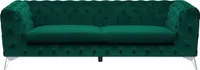 BELIANI Sofa Smaragdgrün Samtstoff 3-Sitzer Chesterfield Stil Klassisch Wohnzimmer