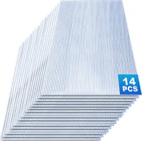 Wolketon 14x Polycarbonat Hohlkammerstegplatten (60.5 x 121cm) 4mm | 10,25 m2 Doppelstegplatte fuer Gewaechshaus, Garten Treibhaus Ersatzplatten¡­