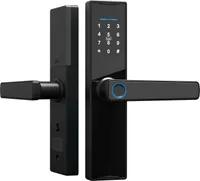 WiFi Smart Lock Schluesselloses Tuerschloss TY APP/Fingerabdruck/Passwort/Karte/Mechanischer Schluessel 5 Entsperrmethoden Touchscreen-Tuerschloss aus Aluminiumlegierung fuer 38šC55 mm Dicke Buero-, Heim- und Schlafzimmertueren