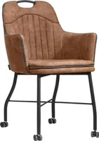Floria Stuhl mit Rollen - Cognac