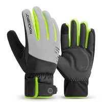 ROCKBROS Fahrradhandschuhe Reflektierend Vollfingerhandschuhe Touchscreen M