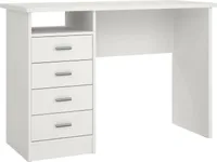 Schreibtisch Appollo, Mehrzweckschreibtisch, Bürotisch für PC, Eckschreibtisch, 110x45 h76 cm, Weiß