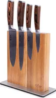 Wakoli Edib 4er Damastmesserset I 8 - 18cm Klinge I mit Messerblock
