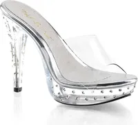 COCKTAIL-501SDT Damen Slipper von Fabulicious, Transparent  , EU 39, US 9