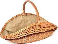 Kaminkorb Holzkorb Kaminholzkorb aus Weide mit Jute 60 x 38 cm (90202 - 2F)