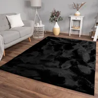 TT Home Wohnzimmer Teppich Hochflor Langflor Kunstfell Weich Modern Unifarben Flauschig Größe 160x230 cm