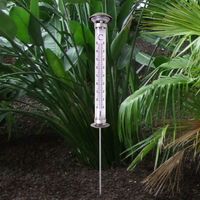Außen Thermometer Solar Gartenthermometer Wetter Garten Solarthermometer neu
