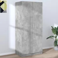 Kleiderschrank Betongrau 80x52x180 cm Holzwerkstoff , Kleiderschränke Design 2024