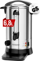 Grzaniec MONZANA® z kranem, stal nierdzewna, ustawienie temperatury 30-110°C, dozownik do gorących napojów, pojemność: 6,8 litra