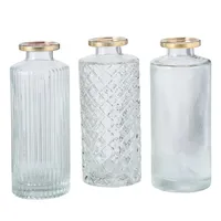 Vasen Set Adore 3-tlg. - Ø5x13cm transparent & gold