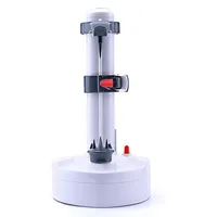 Kartoffelschäler Elektrisch - Rotator und Automatischer Apfelschälmaschine - Obstschäler Apfelschäler mit Netzkabel,(Weiß)