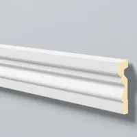 HEXIMO Flachleisten Profil Stuckleisten Wandtäfelung Wand und Deckenrahmen  aus XPS Styropor: Musterstück 25 cm, HFL-5 